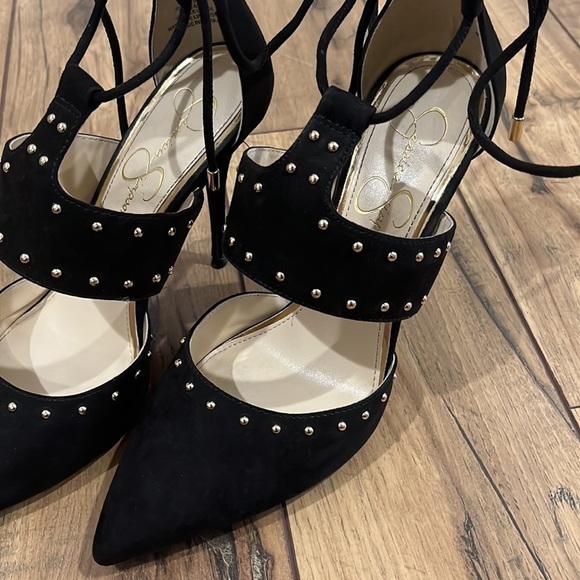 Jessica Simpson Wevire Pump black supreme microsuede heels Size: 9M - Picture 2 of 15